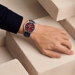 Reloj Baume & Mercier Classima 10694 automático, fecha, 42mm burdeos