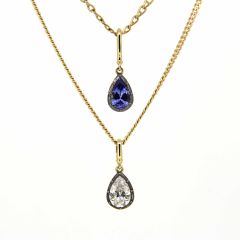 Colgante estilo Georgiano con tanzanita