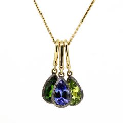 Colgante estilo Georgiano con peridoto