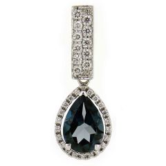 Pendientes barrita mini de diamantes