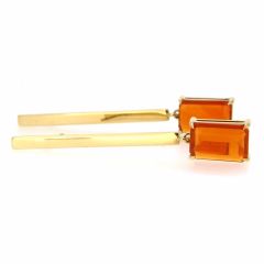 Pendientes barra de oro con ópalos de fuego