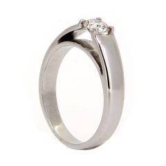 Solitario de diamante 0,40ct perfil al aire
