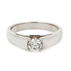 Solitario de diamante 0,40ct perfil al aire