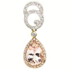 Colgantes con morganitas y diamantes