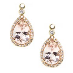Colgantes con morganitas y diamantes