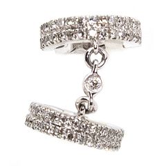 Medio pendiente "ear-cuff" diamantes