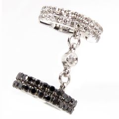 Medio pendiente "ear-cuff" diamantes