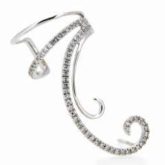 Pendientes trepadores earcuff diamantes