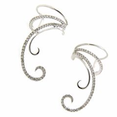 Pendientes trepadores earcuff diamantes