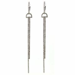 Pendientes estribo y doble barrita diamantes