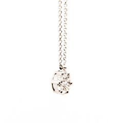Colgante de diamantes redondo con cadena