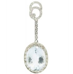 Pendiente de diamantes doble aro
