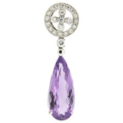 Pendiente de diamantes modelo "aspa"