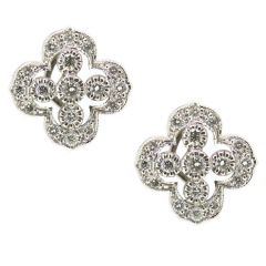 Pendiente de diamantes modelo "Trébol"