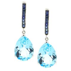 Criollas de zafiro azul y topacio sky blue