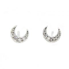 Pendientes luna de diamantes