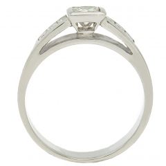 Solitario de diamante talla princesa 0,27cts