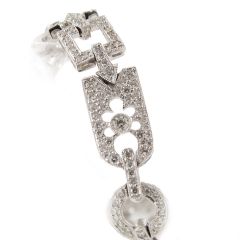 Pulsera de diamantes floral