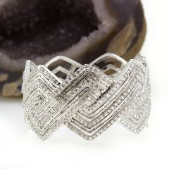 Brazalete de diamantes "Zig-zag"