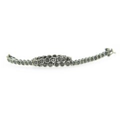 Pulsera riviere de diamantes negros chatón 4,10cts