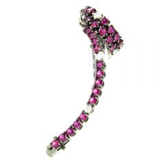 Pulsera riviere de rubí y diamantes