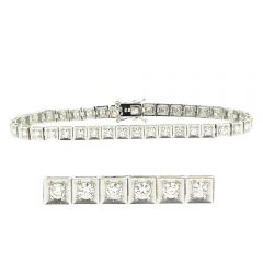 Pulsera riviere de diamantes chatón 2,52cts