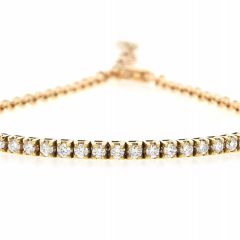Pulsera media riviere diamantes blancos graduable