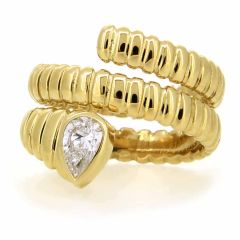 Anillo Tubogas diamante pera