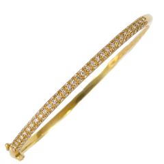 Pulsera media caña de diamantes