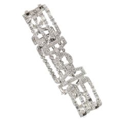 Pulsera de diamantes greca