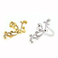Anillo C&C "Origen" en oro blanco y diamantes