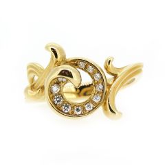 Anillo C&C "Origen" en oro amarillo y diamantes (modelo pequeño)