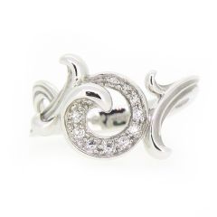 Anillo C&C "Origen" en oro blanco y diamantes (modelo pequeño)