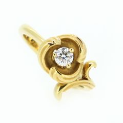 Anillo C&C "Origen" en oro amarillo y diamante