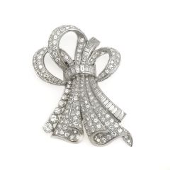 Broche lazo con diamantes