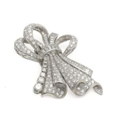 Broche lazo con diamantes