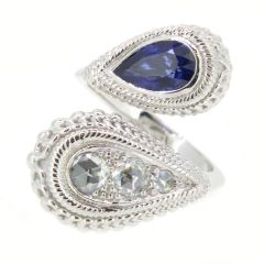 Sortija C&C "Alamar" con zafiro y diamantes