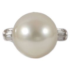 Sortija perla australiana y diamantes
