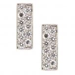 Pendientes barrita mini de diamantes