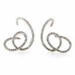 Pendientes tirabuzón de diamantes