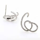 Pendientes tirabuzón de diamantes