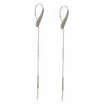 Pendientes cabecita serpiente diamantes hilo de oro