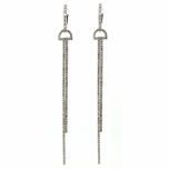 Pendientes estribo y doble barrita diamantes