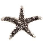 Broche-Colgante estrella mar diamantes