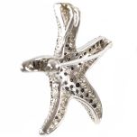 Broche-Colgante estrella mar diamantes