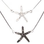 Colgante de diamantes "estrella de mar" con cadena