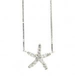 Colgante de diamantes "estrella de mar" con cadena