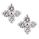 Entrepiezas de diamantes modelo trébol