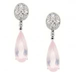 Pendientes de diamantes oval