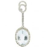 Pendiente de diamantes doble aro